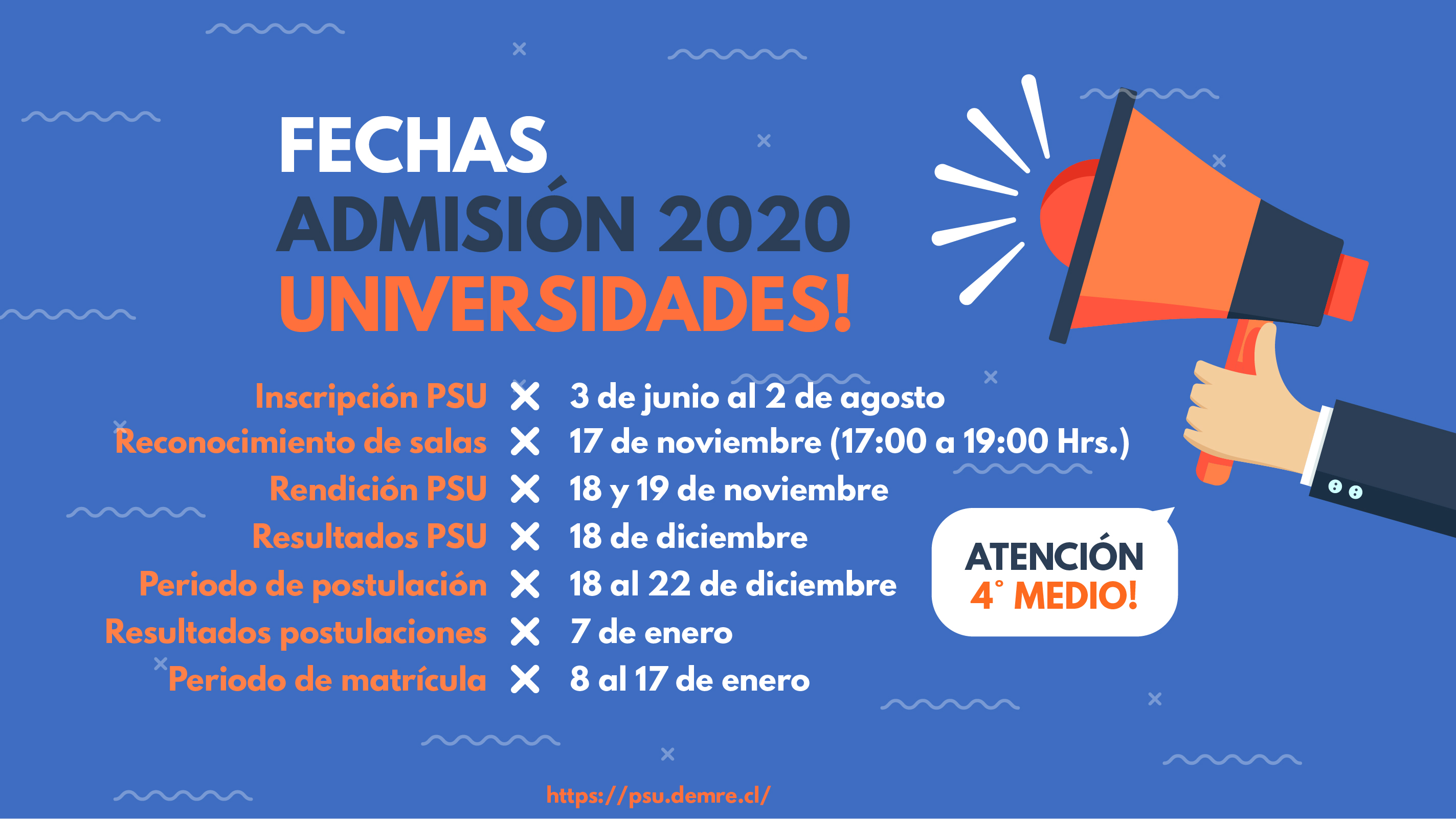 Calendario PSU 2020